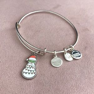 NWOT Alex and Ani Silver Snowman Bangle